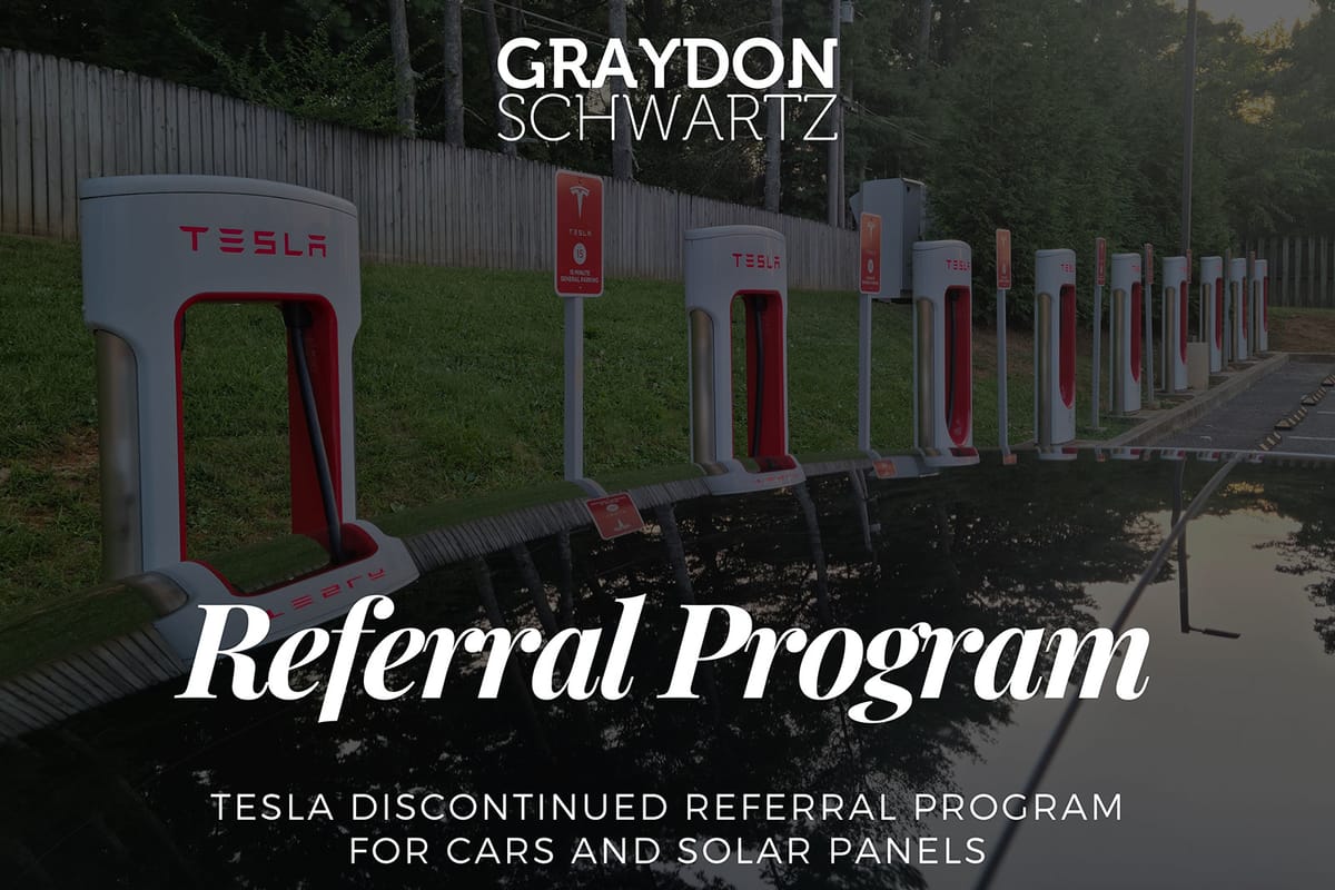 Tesla Discontinued Referral Program for Cars and Solar Panels