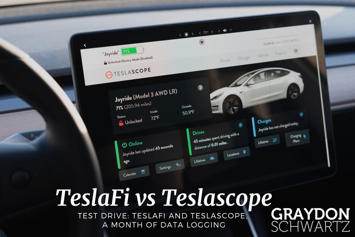 Test Drive: TeslaFi vs Teslascope, A Month Of Data Logging 2023