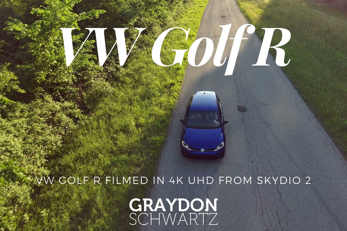 VW Golf R Filmed in 4k UHD From Skydio 2