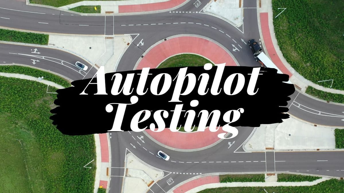 Testing the Same Roundabout With Tesla Autopilot Featuring Mavic 2 Pro Tripod Mode