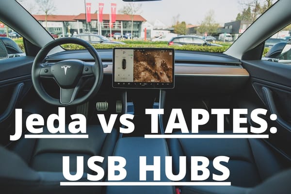 Jeda vs TAPTES USB Hub for Tesla Model 3