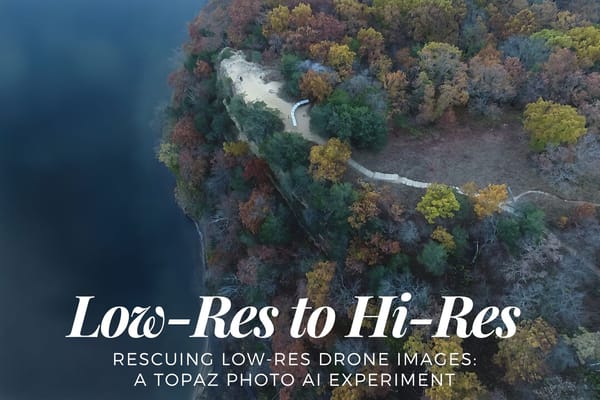 Rescuing Low-Res Drone Images: A Topaz Photo AI Experiment